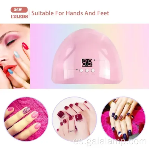 Secador de uñas UV compacto con pantalla LED